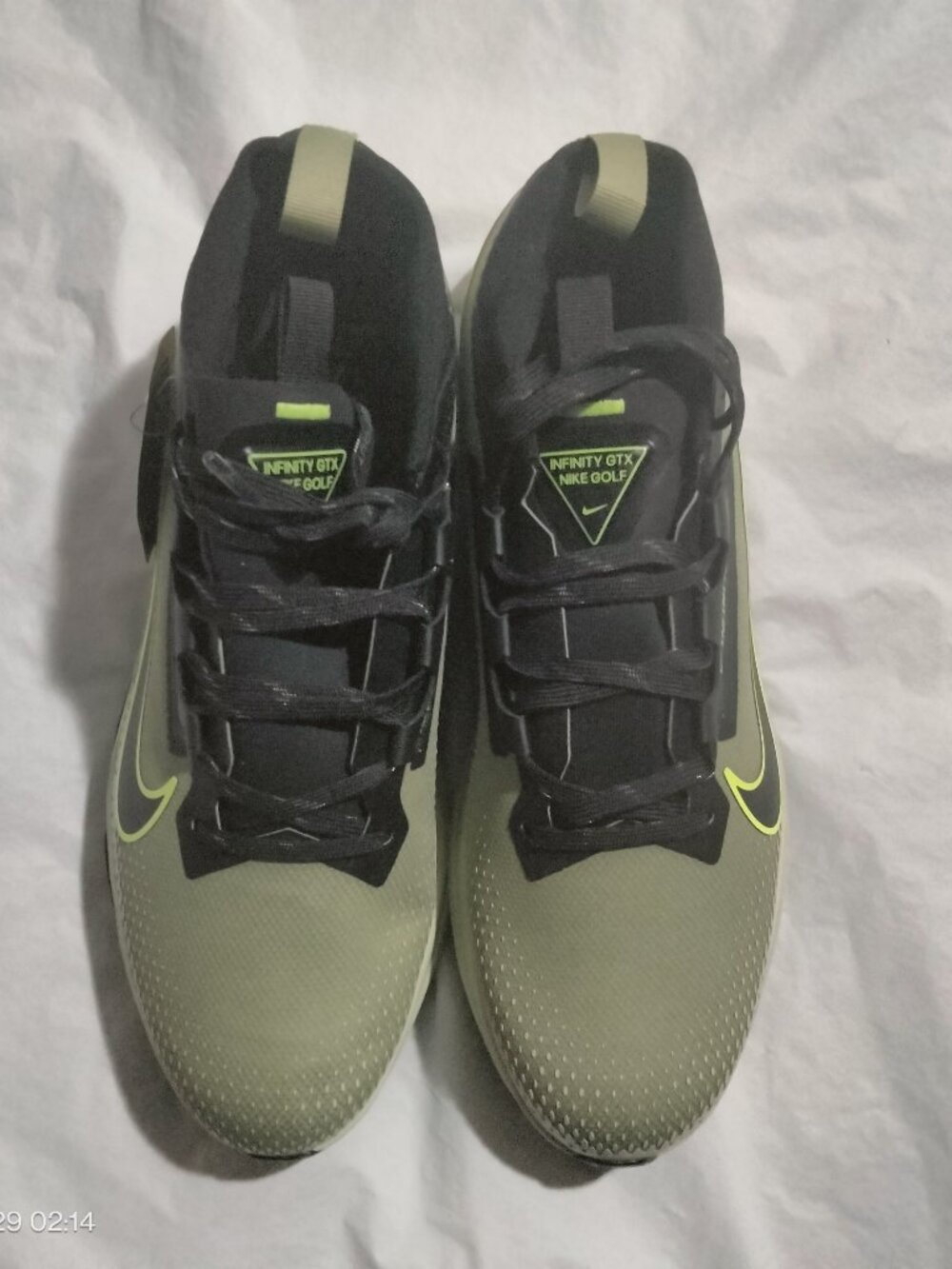 Nike Infinity Tour 2 Gore-Tex Dusty Olive Volt Golf Shoes Men's FV4897-300